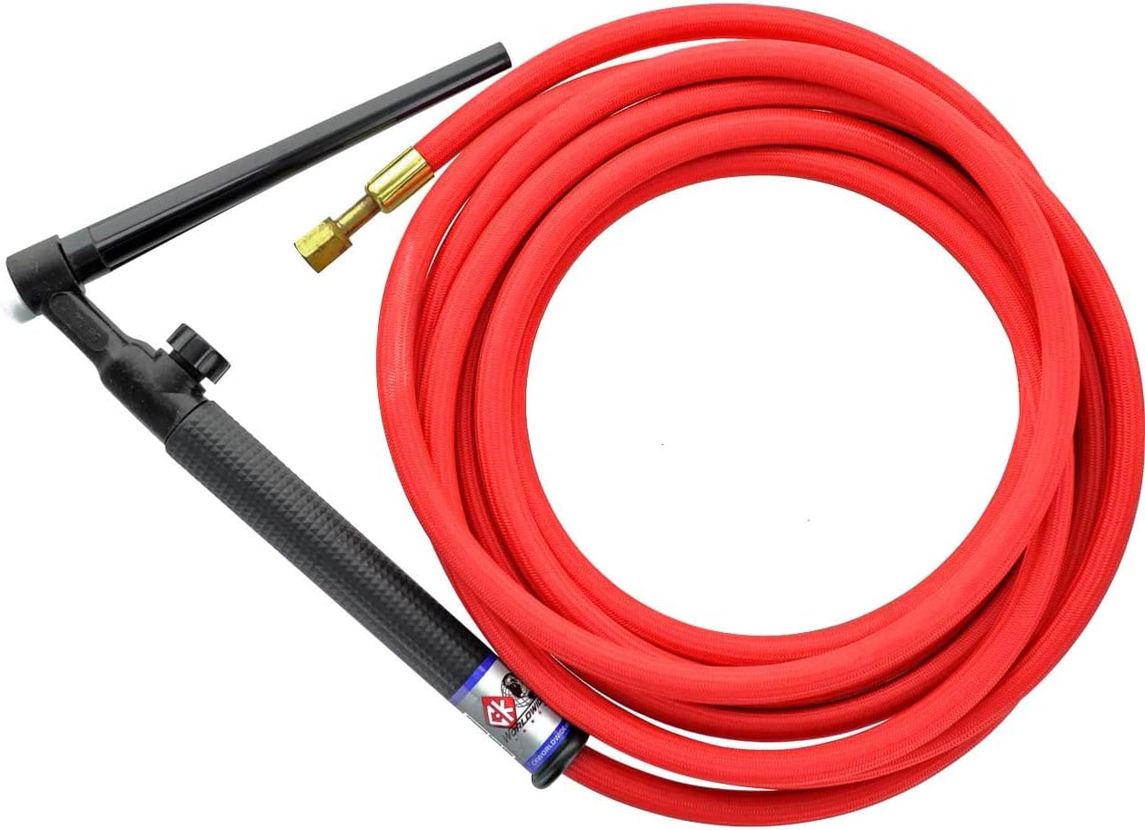 CK100 Air Cooled TIG Torch Kit, Valve, 125A, 12.5', 1-Pc Super-Flex, CK112VHSF