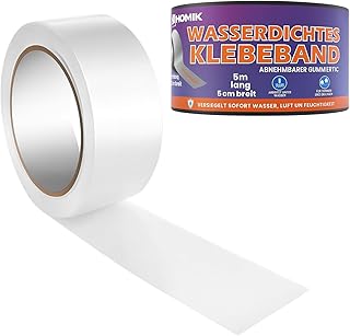 Extrem Starkes Transparent Wasserdichtes Klebeband 5cm x 5m – Dichtungsband & Reparaturband für glatte Oberflächen, PVC, Kunststoff, Metall, UV Beständig
