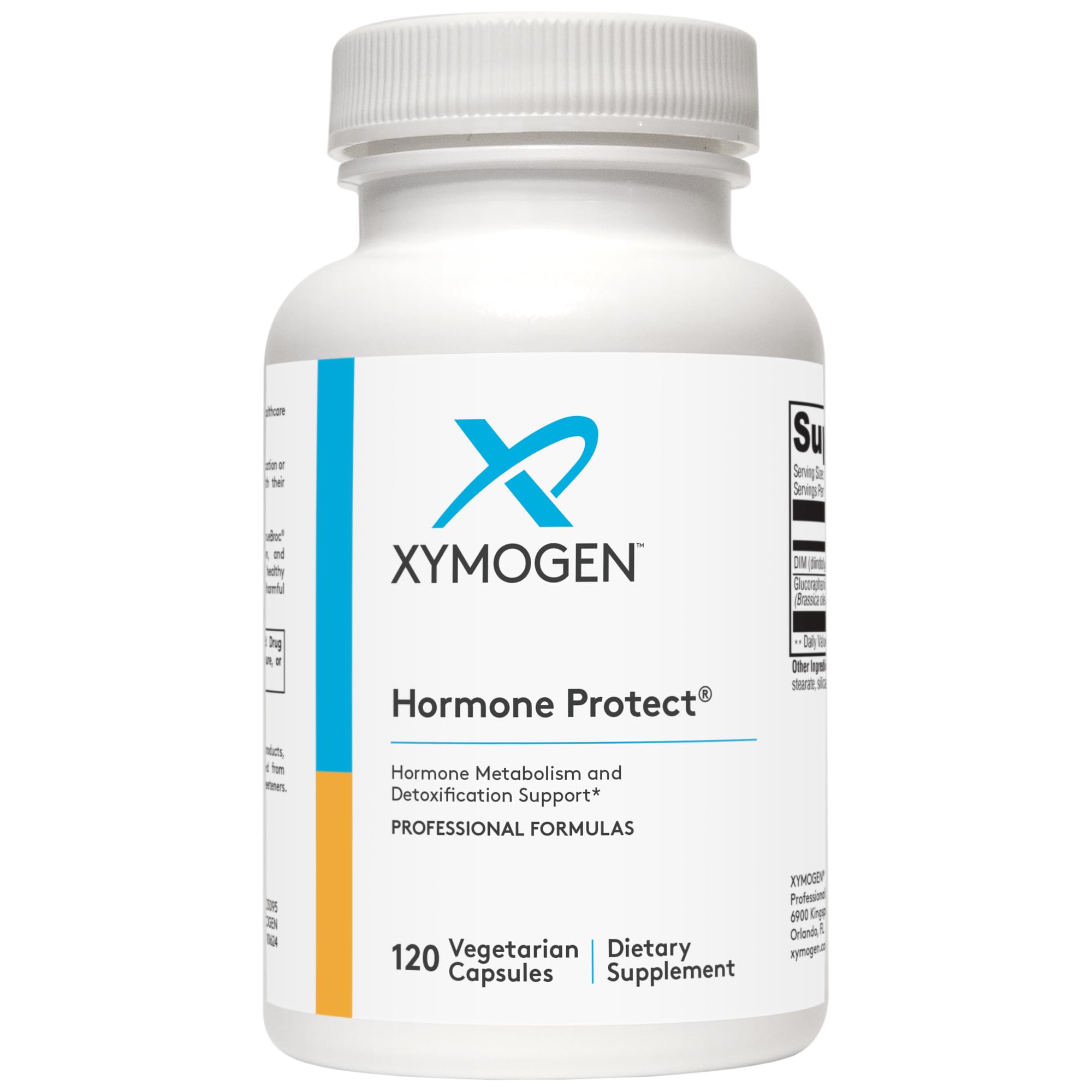 XYMOGEN Hormone Protect - Estrogen Metabolism + Estrogen Detox Support Formula - DIM (Diindolylmethane) with TrueBroc Glucoraphanin from Broccoli Extract (120 Capsules)