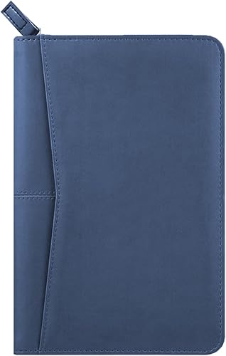 Miniatura 3 de Organizador pequeño de cartera, cartera de negocios A5 con cremallera, carpeta junior para mujeres y hombres, bloc de escritura de 5 x 8 pulgadas,