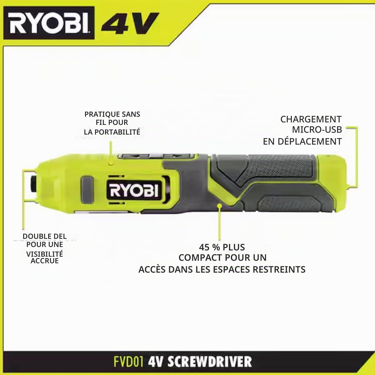 RYOBI Tournevis 4 V