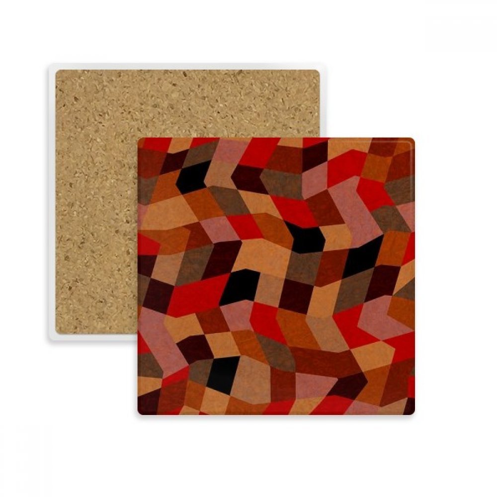 Diamant polygon carreaux colorés modèles tasse carrée coaster en pierre