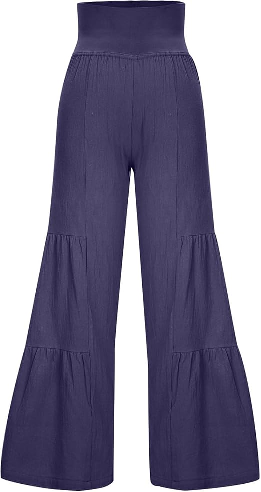 Amazon.com: Womens Wide Leg Palazzo Lounge Pants Elastic