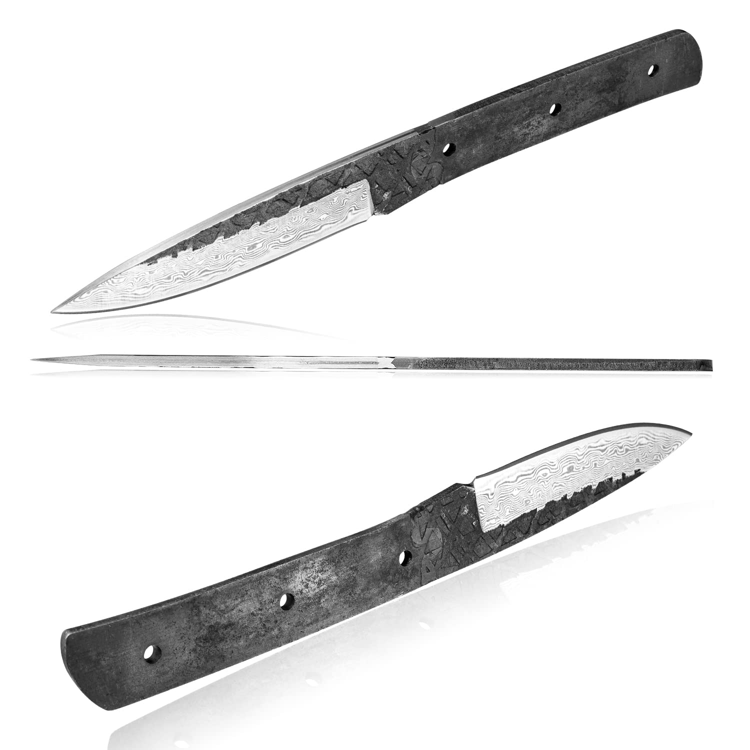 Lame vierge Scandinave en acier VG10 | Couteau de bricolage et cuisine | Forgé à la main, pleine soie