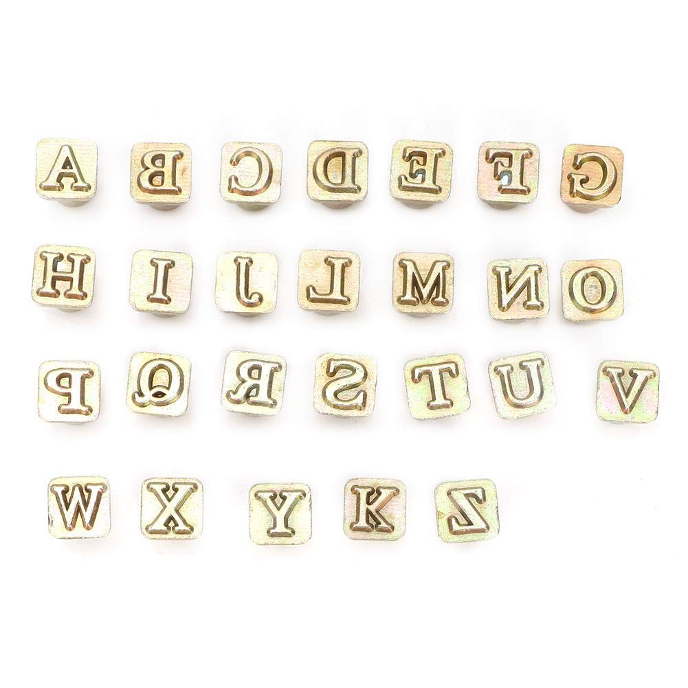 sellos de piel con letras de 6 mm para grabado de piel con alfabeto y herramienta de tallado para manualidades y cuero