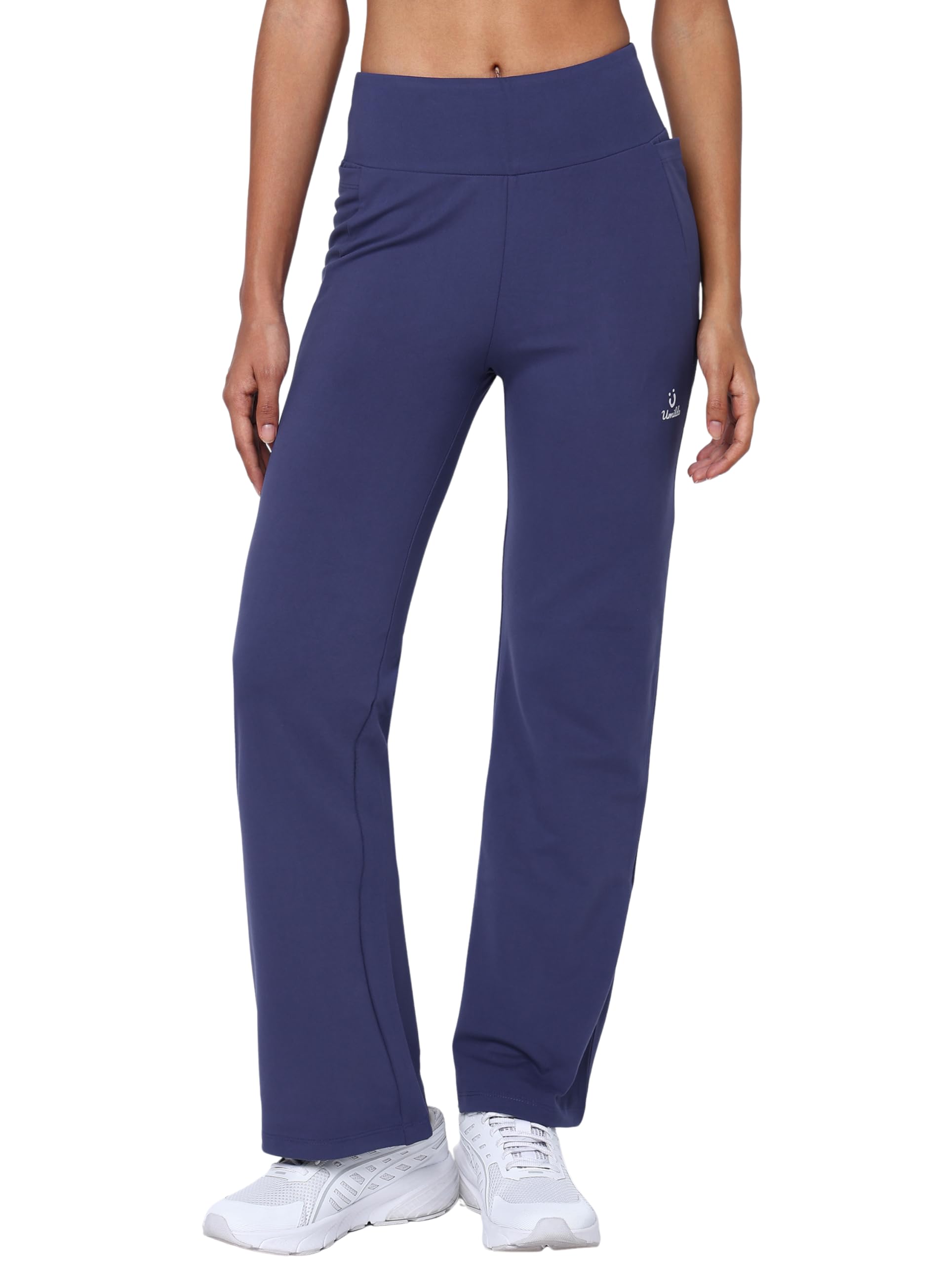 umildo Women's Solid Mid-Waist Ultimate Flare Track Pants – Regular Fit (S to XL)-picture-13