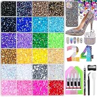 ZORVENIX – Bedazzler Kit Strasssteine für Nägel, 3mm Glitzersteine Beda