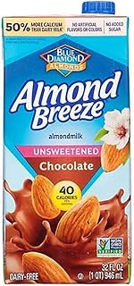 Blue Diamond Breeze Unsweetened Chocolate, 32-ounces (Pack of 6)
