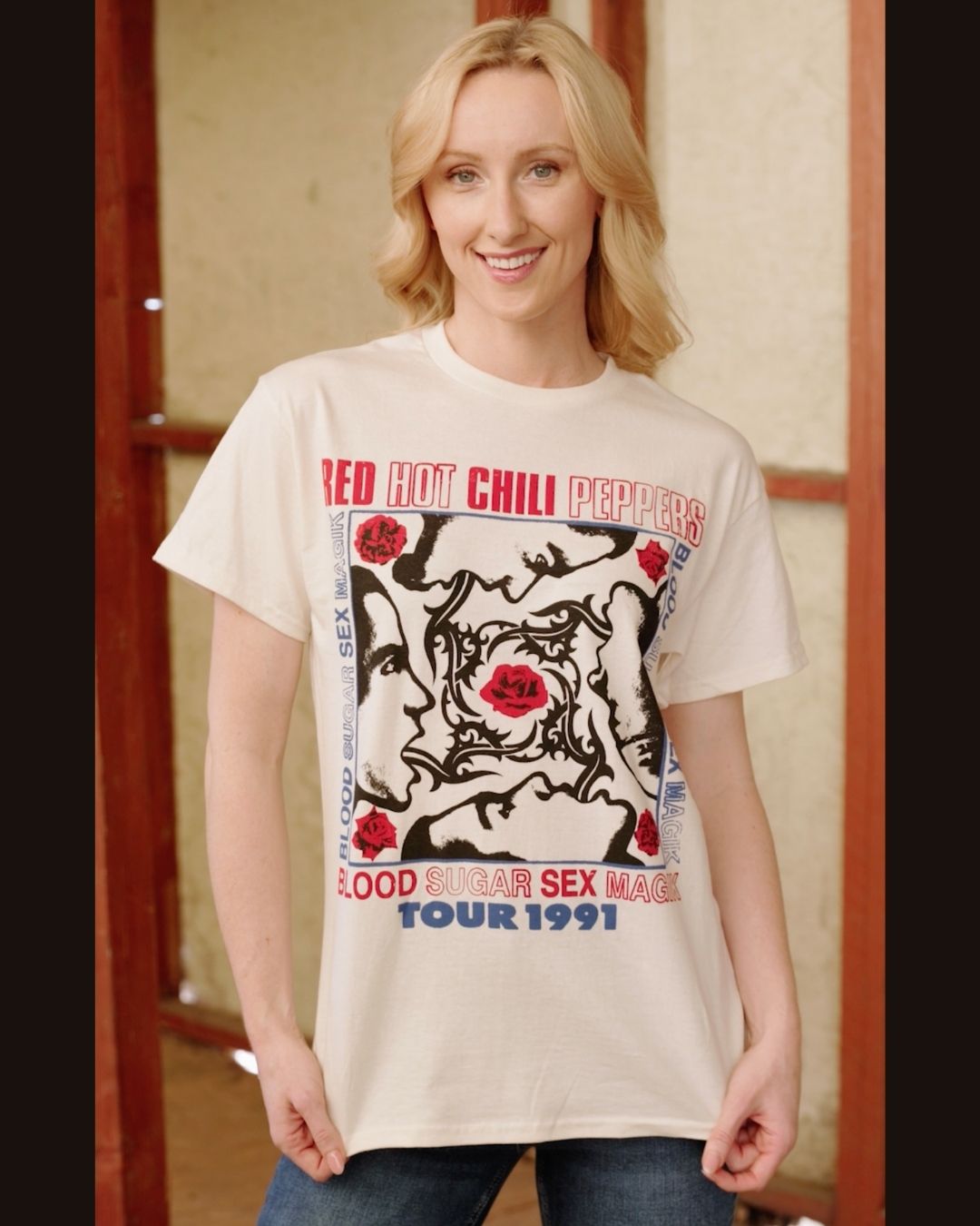 Amazon.com: Red Hot Chili Peppers Magic Tour '91 Adult Natural T