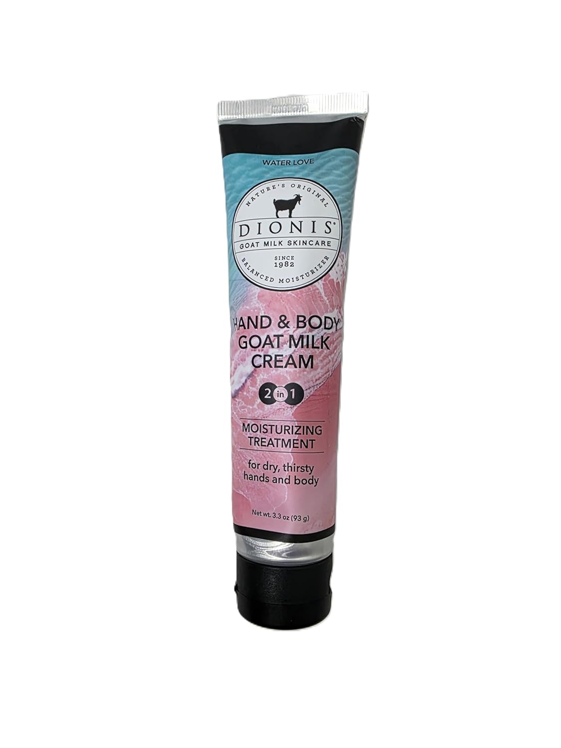 Dionis Water Love Hand & Body Cream, Goat Milk Skincare, 3.3 oz, USA Made