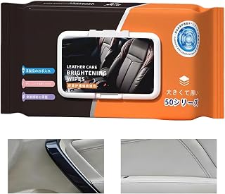 Leather Wipes | 50pcs Detail Stain Remover | Car Interior Cleaning Wipes for Truck Seat Dashboard Console Upholstery Boots Bags Furniture