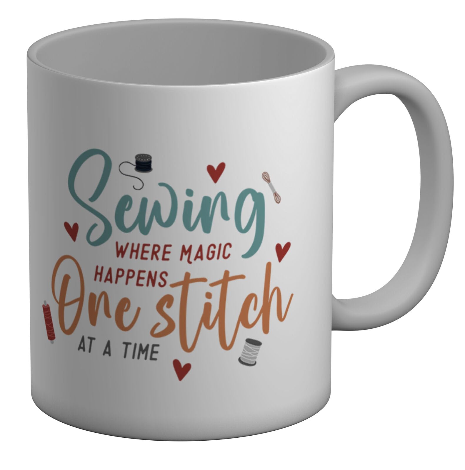 Sewing Lover Mug One Stitch at a Time 11oz Cup Gift Printed Coffee and Tea Ceramic Mug- 11OZ Ceramic Coffee Mug 6359