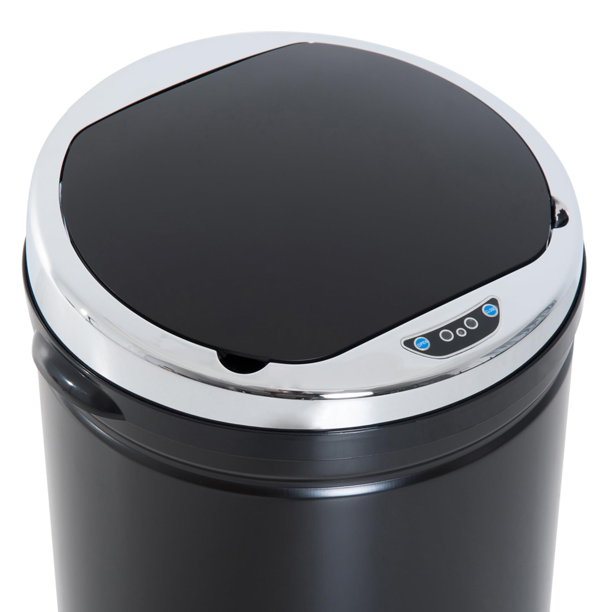 HOMCOM Papelera con sensor sin contacto 42L tapa cierre suave Negro | Sin contacto, acero inoxidable resistente a huellas, para cocina, hogar, reciclaje y residuos