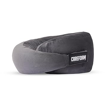 CareFoam Travel Neck Pillow | Premium Memory Foam Neck Pillow for Flight Travel, Car Sleeping | Adjustable Head Rest, Neck Rest Travelling Pillow for Sleeping Head Support - image, photos