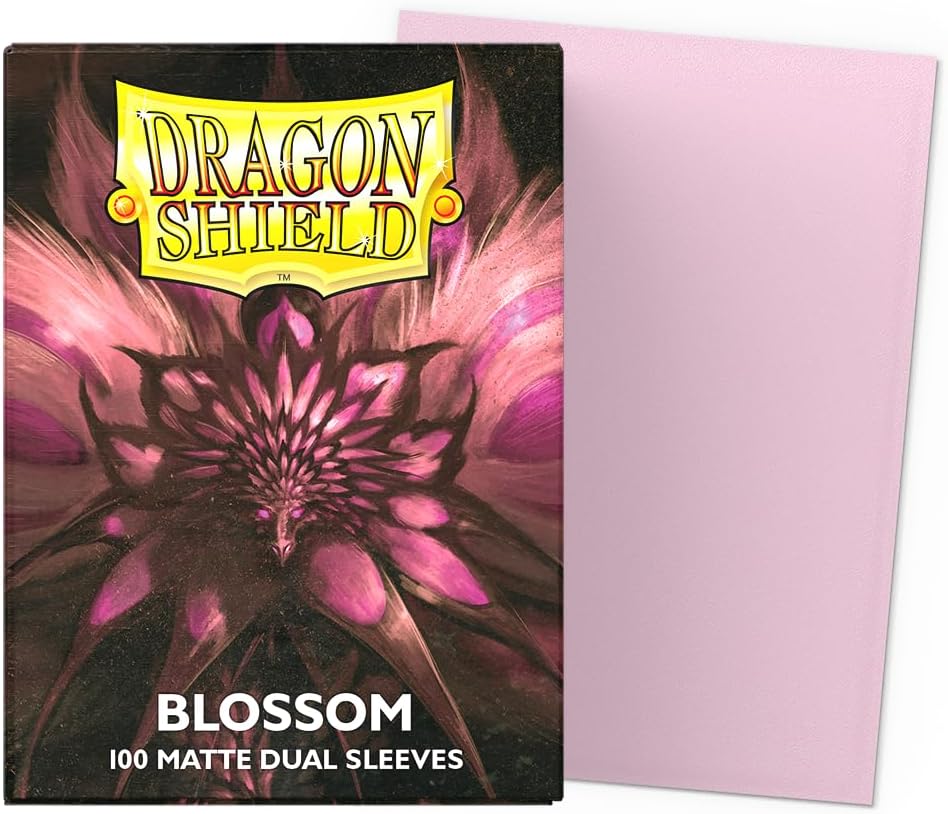 Dragon Shield | Matte Dual Standard Size Card Sleeves | 100 CT - Smooth & Tough Premium TCG Sleeves - Compatible with Pokemon, Flesh & Blood, One Piece & Magic the Gathering | Blossom