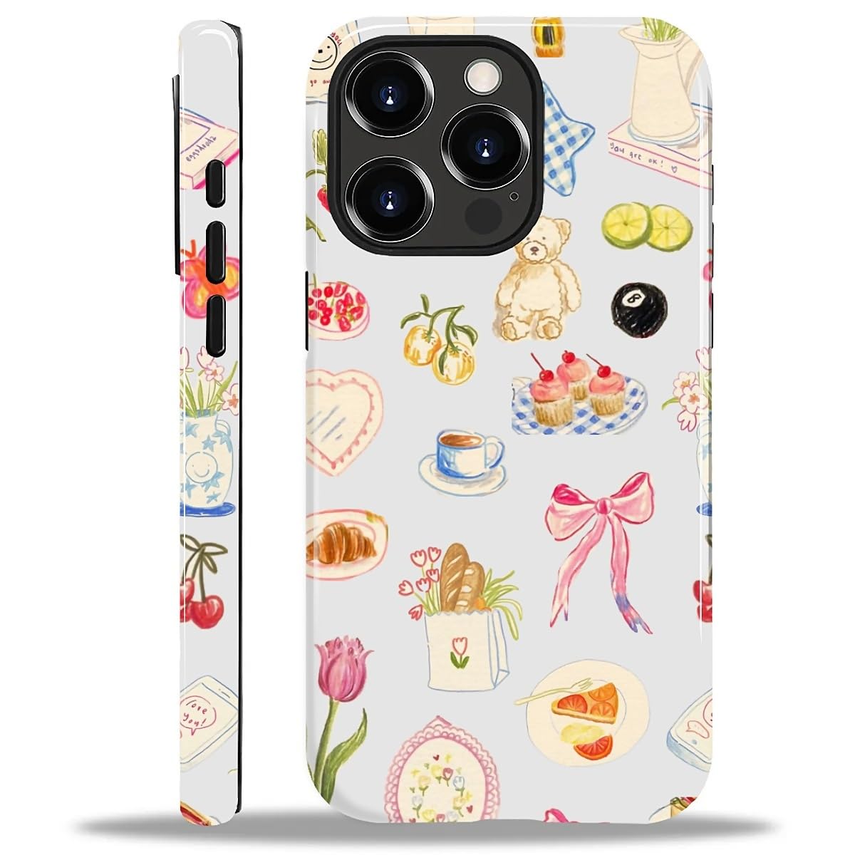 MQJCYB Compatible with iPhone 14 Pro Max Case - Hybrid Heavy Duty 2 in 1 Full Body Rugged Shockproof Protection Glossy Case for iPhone 14 Pro Max -