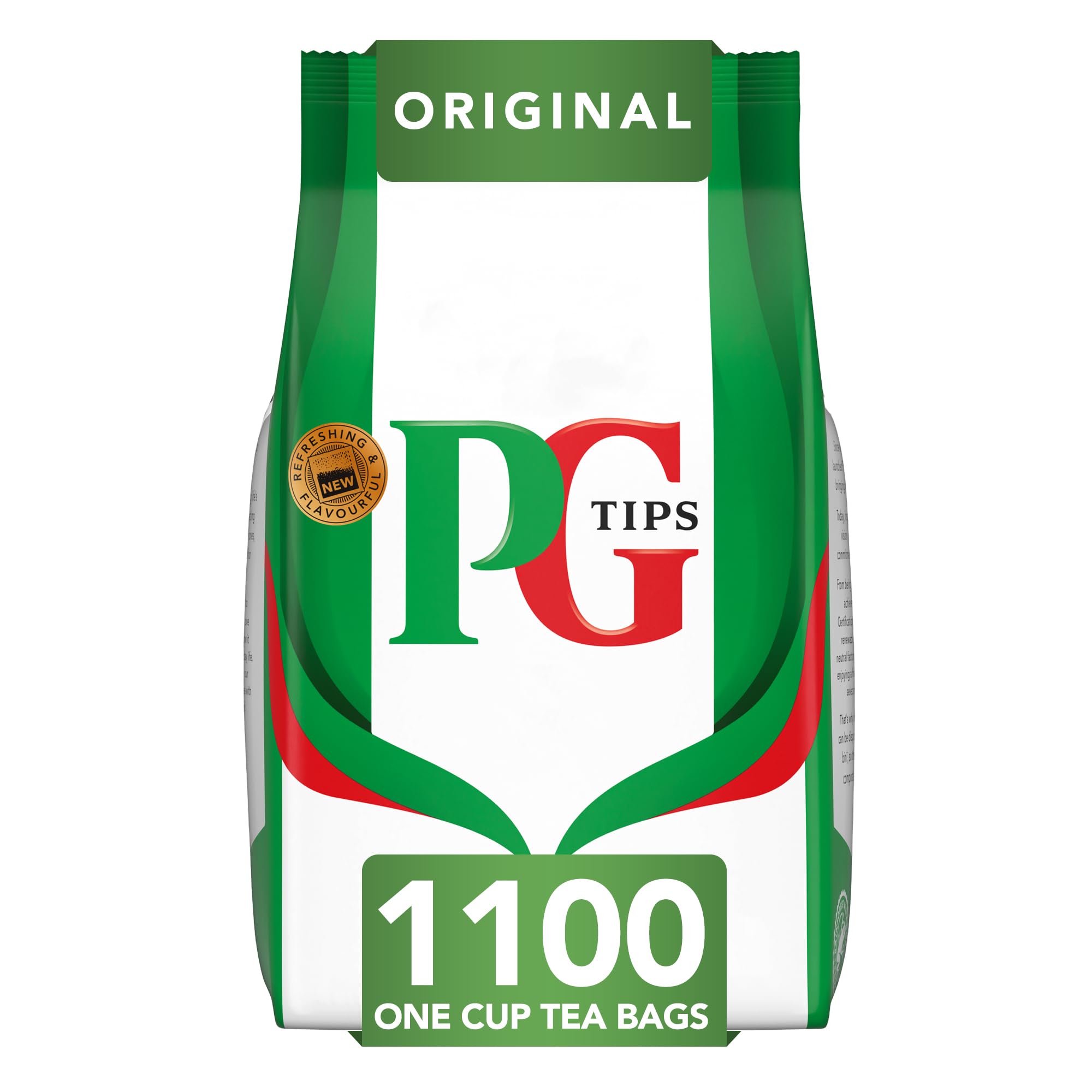 PG Tips One Cup Biodegradable Pyramid Everyday Tea Bags Bulk for Catering, Birthdays, Office Tea Breaks and Afternoon Tea, Pack Of 1100 Teabags