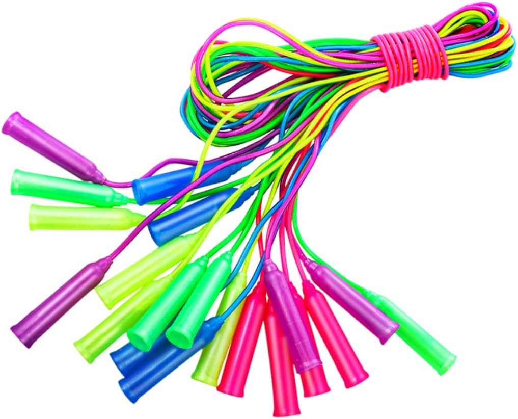 12Pcs Adjustable Jumping Ropes Durable Skipping Ropes for Fitness Handles for Exercise and Sports Activities