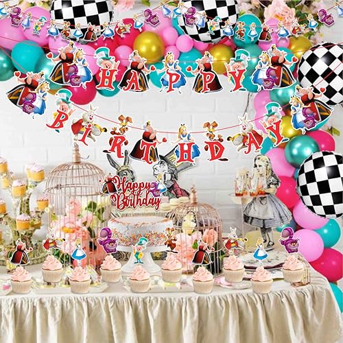 "Alice in Wondrland" themed birthday party supplies - Image 5