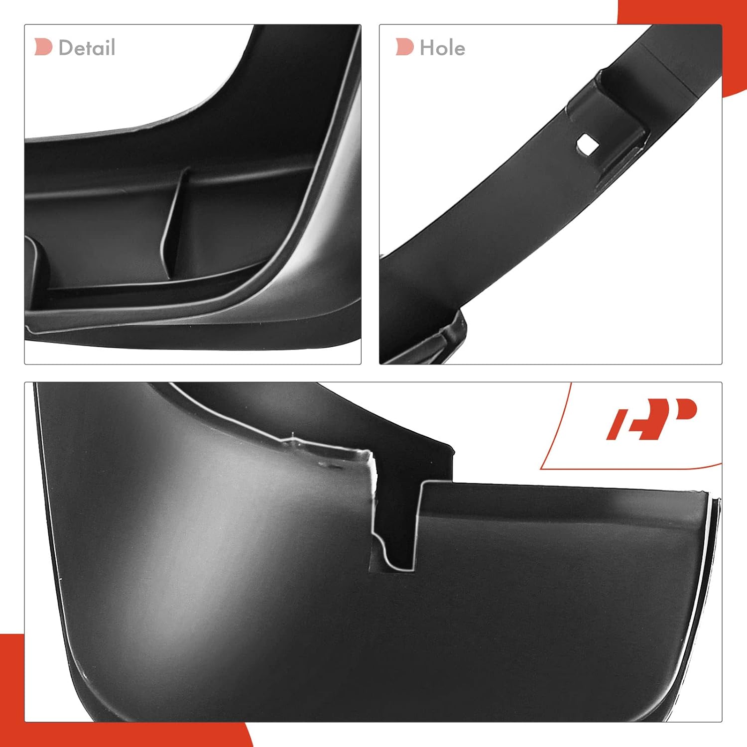 A-Premium Set of 4PCS Mud Flaps Splash Guards Mudguards Mudflaps with Hardware Compatible with Toyota Corolla, 1998 1999 2000 2001 2002, Sedan Only, Front and Rear (Driver & Passenger Sides)