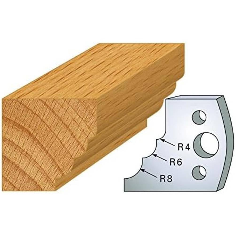 Jeu de 2 Fers Profilés Acier HT 40 x 4 mm - N°132 Multi 1/4 de rond - Outil de menuiserie - Diamwood