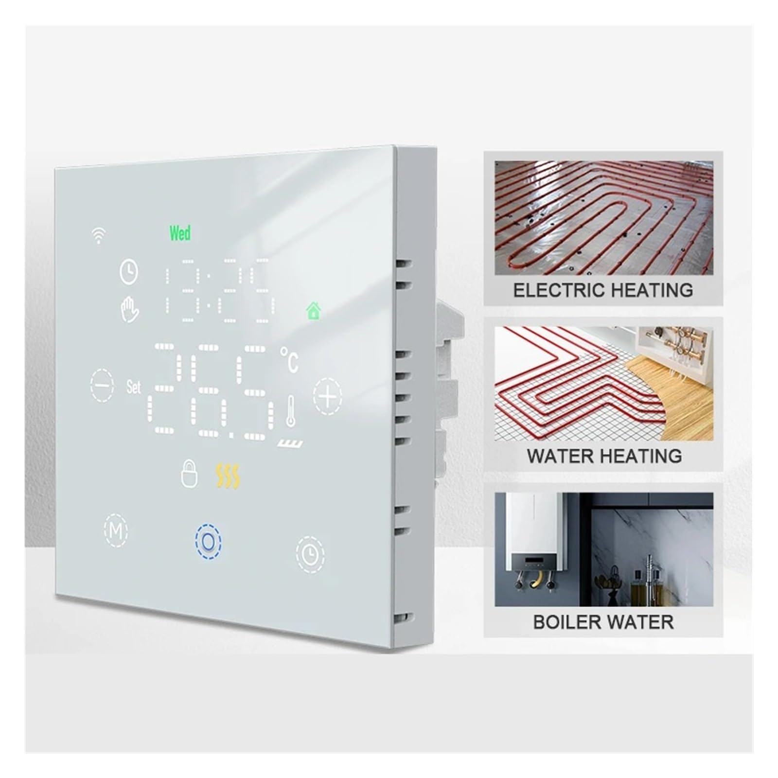 Termostato Inteligente WiFi for Agua/calefacción eléctrica por Suelo Radiante, Controlador de Temperatura Remoto for Caldera de Gas