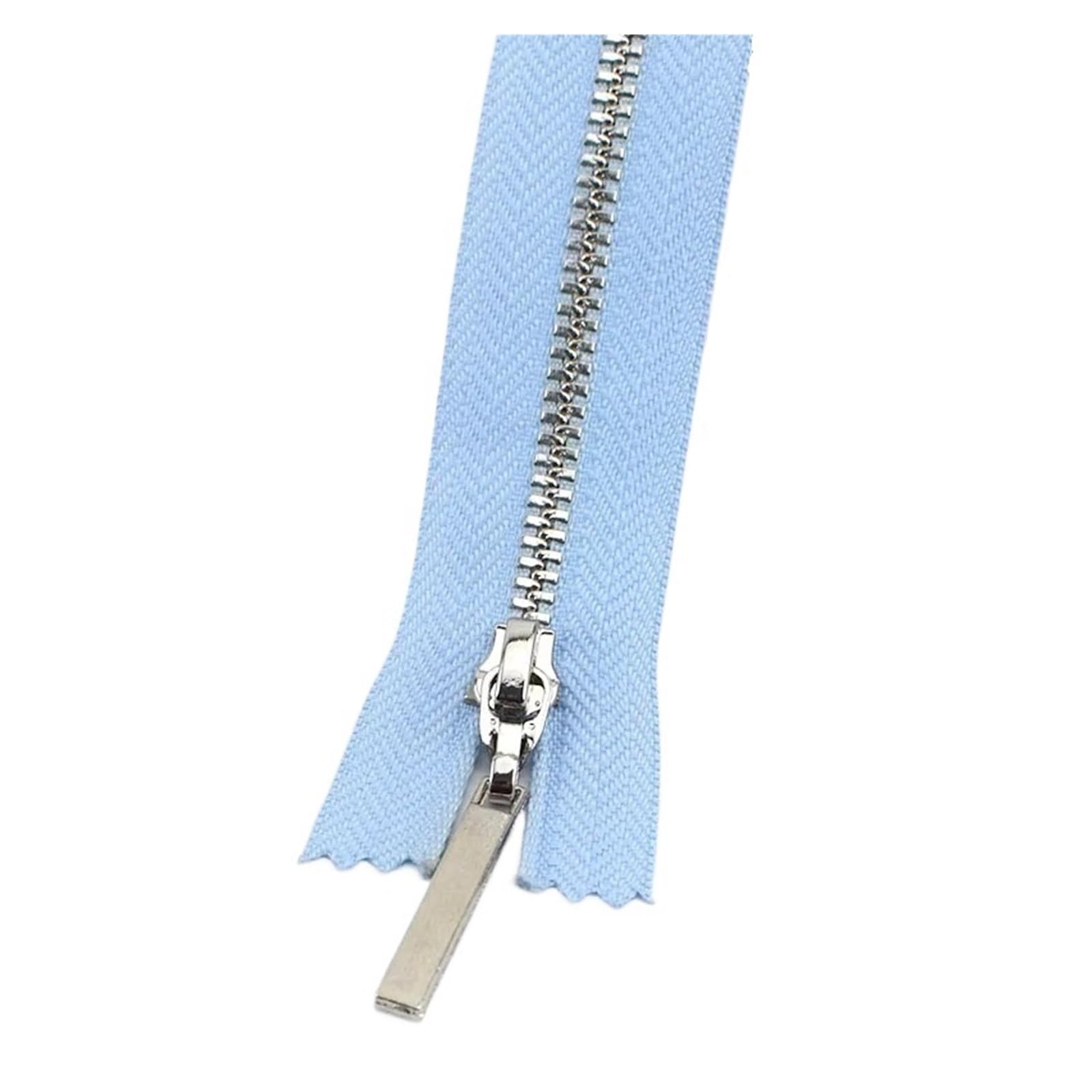 Cremallera De Metal Extremo Abierto, 60-70cm, 3#, Diente Dorado Y Plateado, Cierre Automático Con for Bolsos, Billetera, Costura Sastrería, 2 Uds(LightBlueSilver,OpenEnd-70cm)