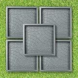 BETONEX Plastic Molds Concrete Set Patio Paving Mold 5 pcs Plastic - Pathmaker Precast Concrete...