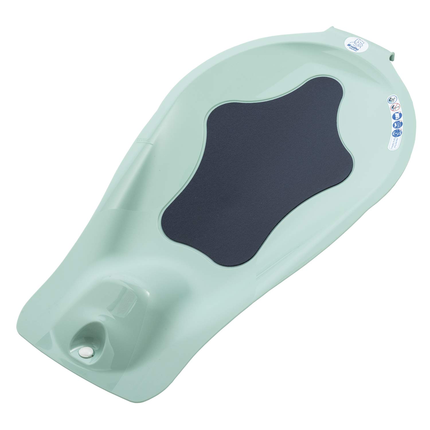 Rotho Babydesign TOP Badestation, Mit Baby Badewanne, Wannenständer, Wanneneinsatz und Ablaufschlauch, 0-12 Monate, Grün, 21042 0266 01