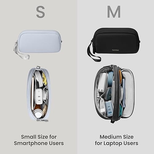 Vista 156 de tomtoc Estuche organizador de accesorios de viaje para electrónicos y cables, para teléfono, Airpods, unidad USB y artículos diarios y esenciales