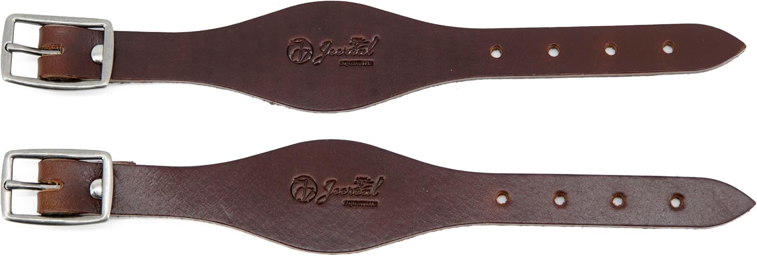 Jeereal Leather Fender Hobbles | Leather Western Saddle Stirrup Replacement Hobbles, Heavy Weighted Harness Leather