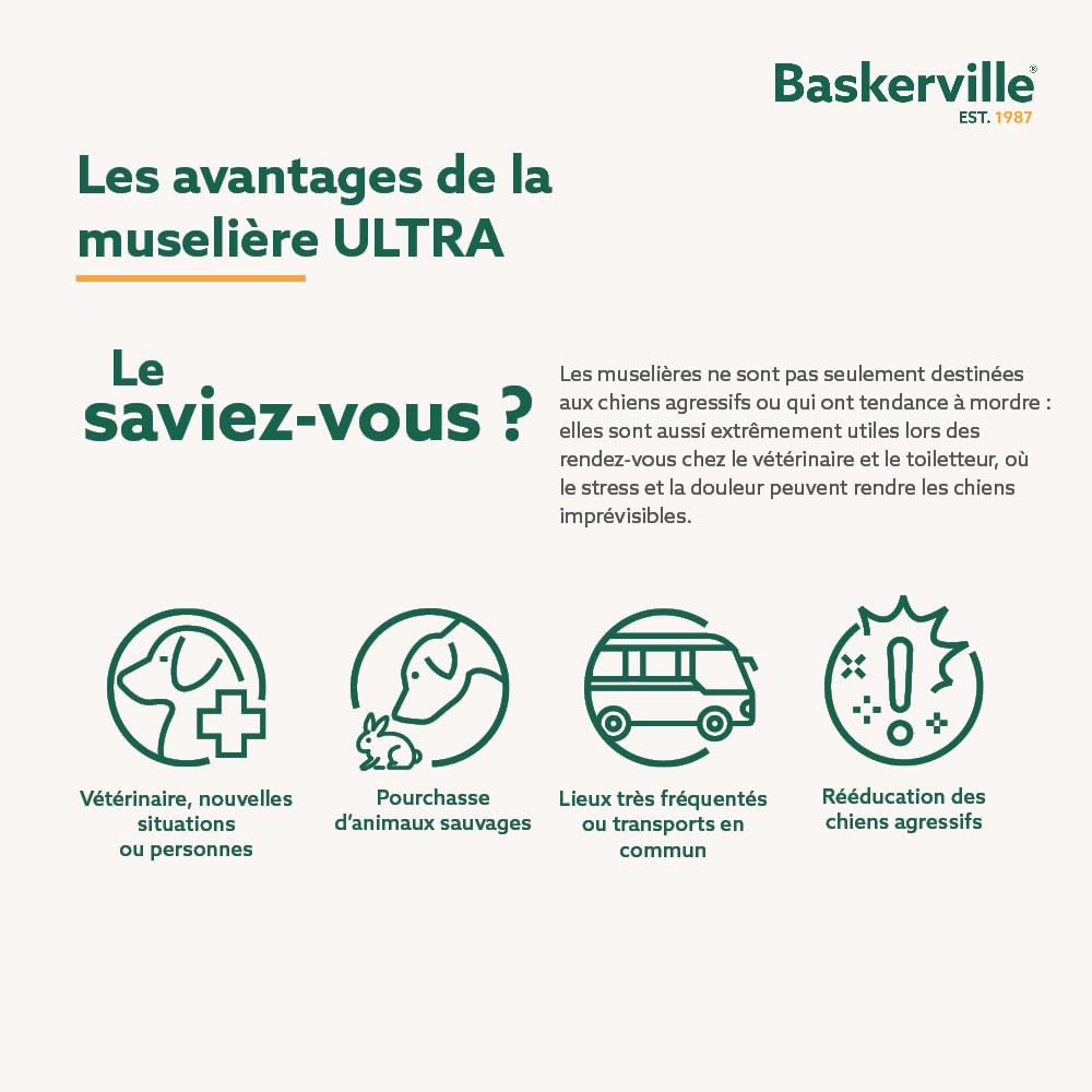 THE COMPANY OF ANIMA Baskerville Ultra Muselière pour Chien Noir 5 Retriever