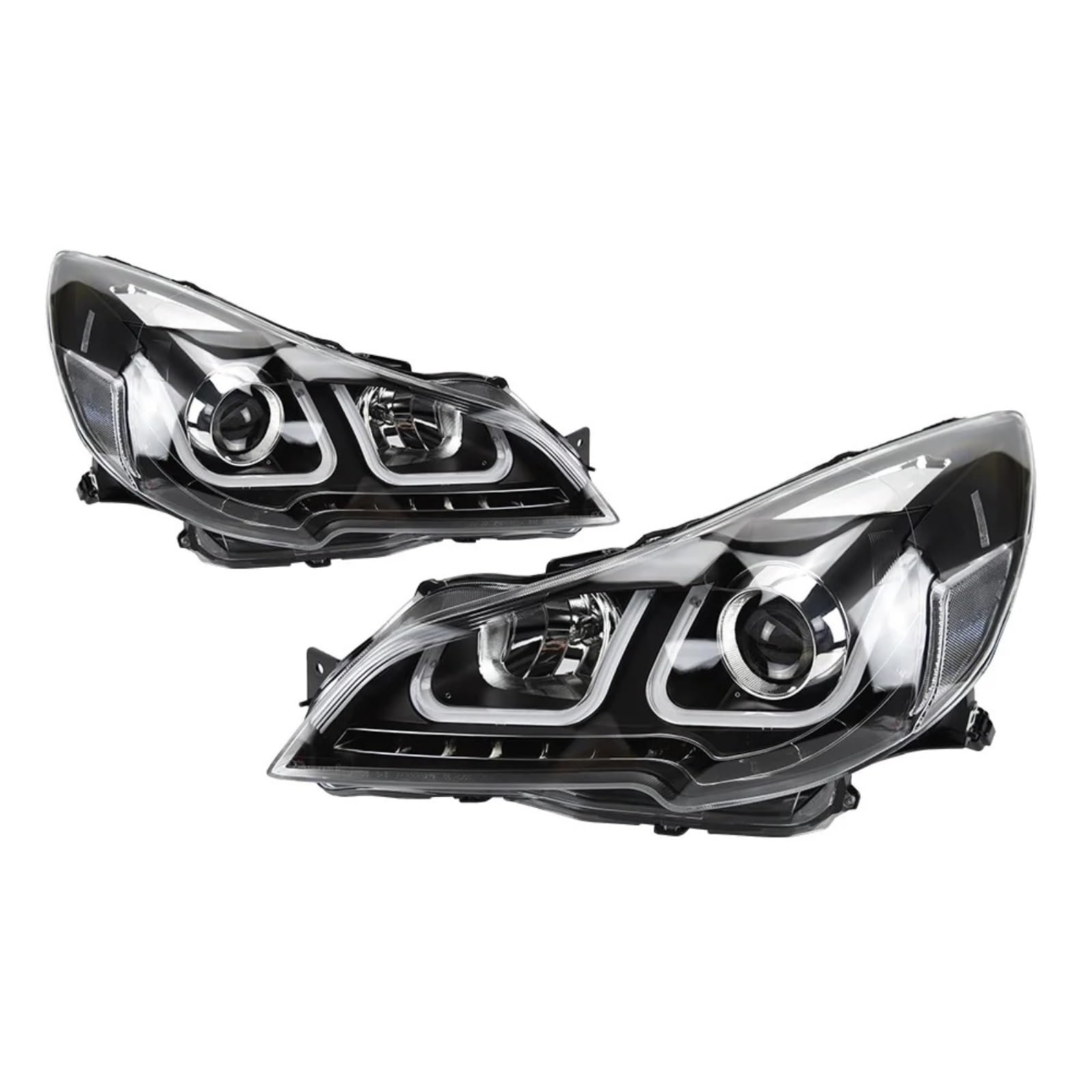 Faro Anteriore Per Subaru Per Outback Per Legacy 2010-2015 2 Pezzi Ricambi Fari Auto Lampade A LED Fari DRL Doppio Proiettore Facelift Gruppo Fari Anteriori
