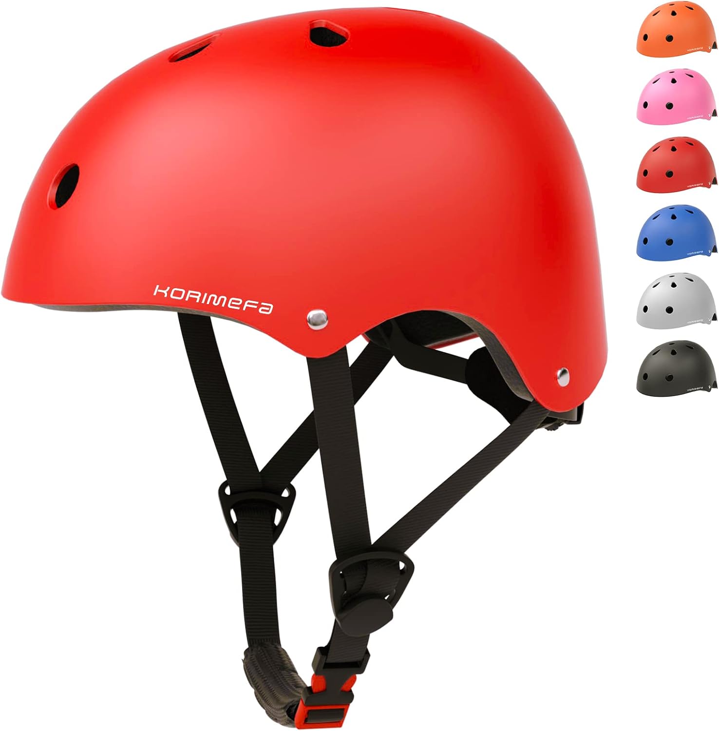 KORIMEFA Skateboard Helmet Lightweight Multi-Sport Cycling Scooter Roller Skating Inline Skating for Men Women 5+ Years Old