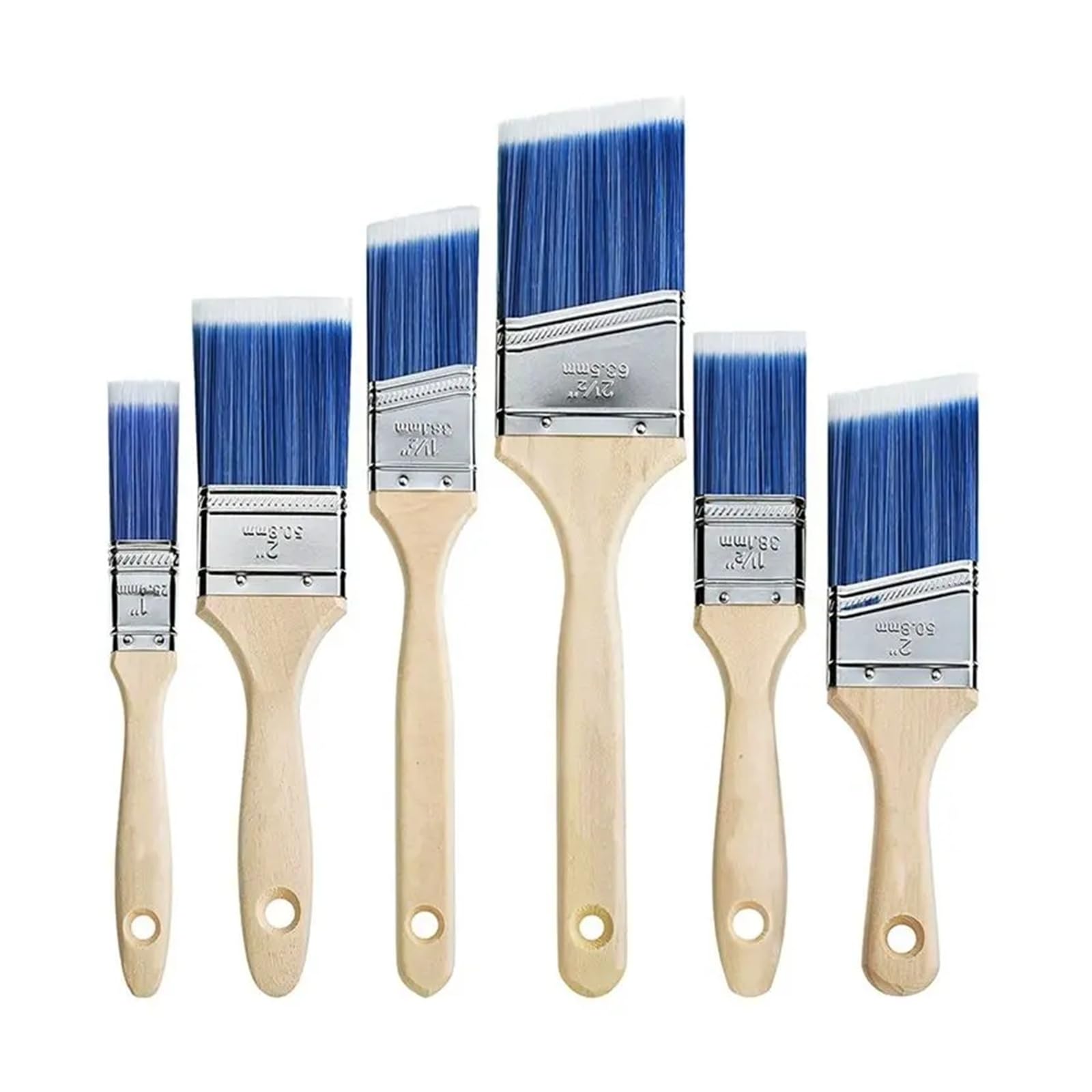 Lot de 12 pinceaux de peinture murale et fourrure de qualité supérieure pour projets de bricolage à la maison, faciles à utiliser, parfaits pour les travaux lisses et les travaux de détail