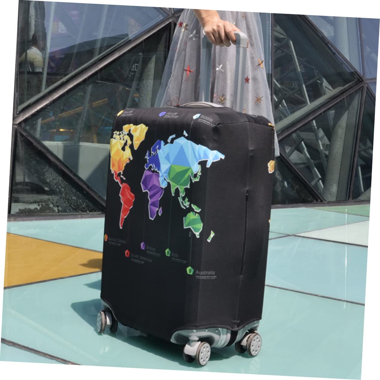 FOMIYES Funda Mundo del Maleta Mapa Protectora de Viaje