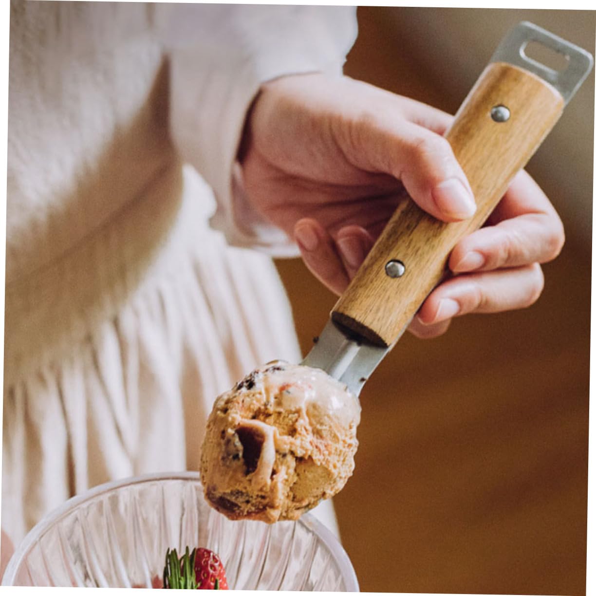 SOLUSTRE Stainless Steel Melon Baller Ball Scoop Ice Spoon Dessert Ball Maker for Ice Melons Fruits