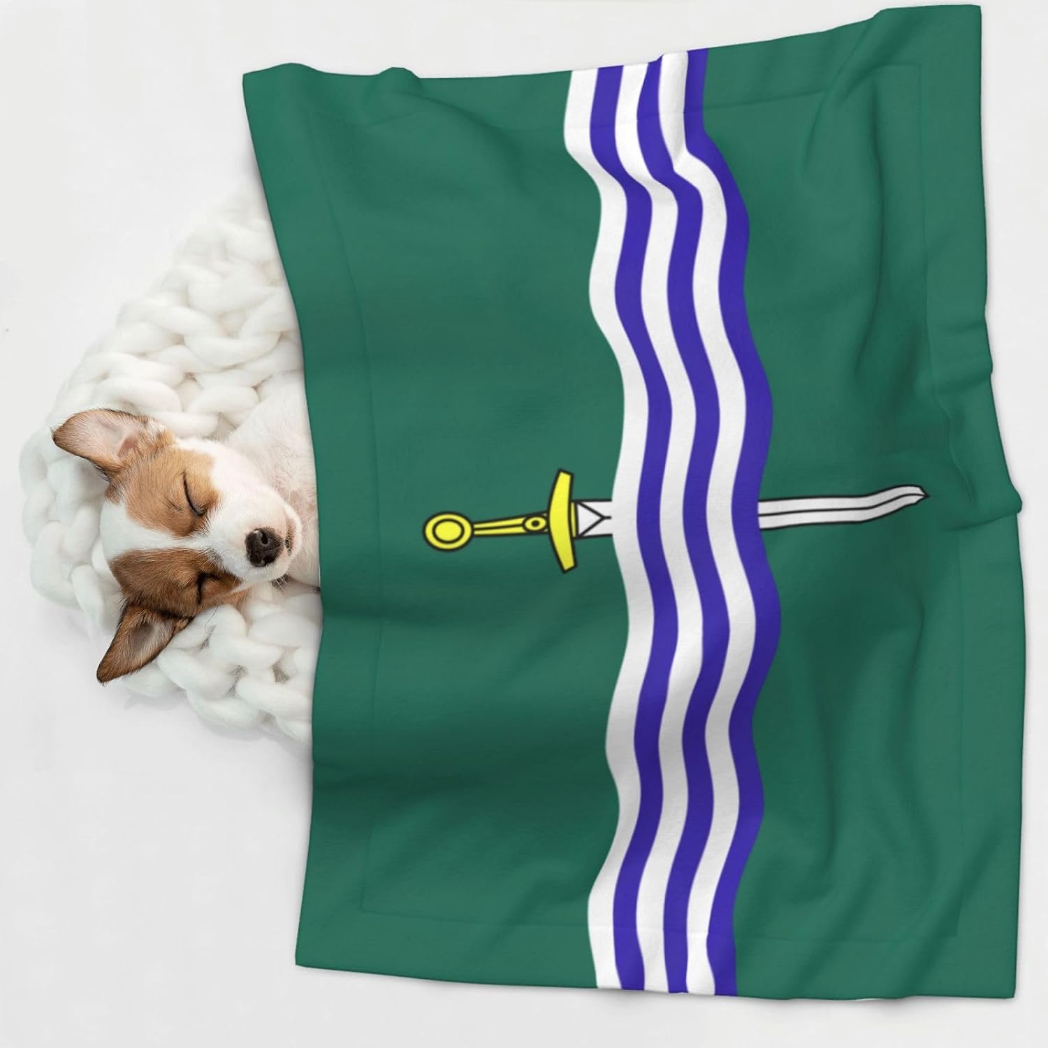 Peterborough Flag Pet Blanket for Dogs & Cats â€“ Soft Plush Dog Blankets for Small & Large Dogs, Couches, Beds, and Cars
