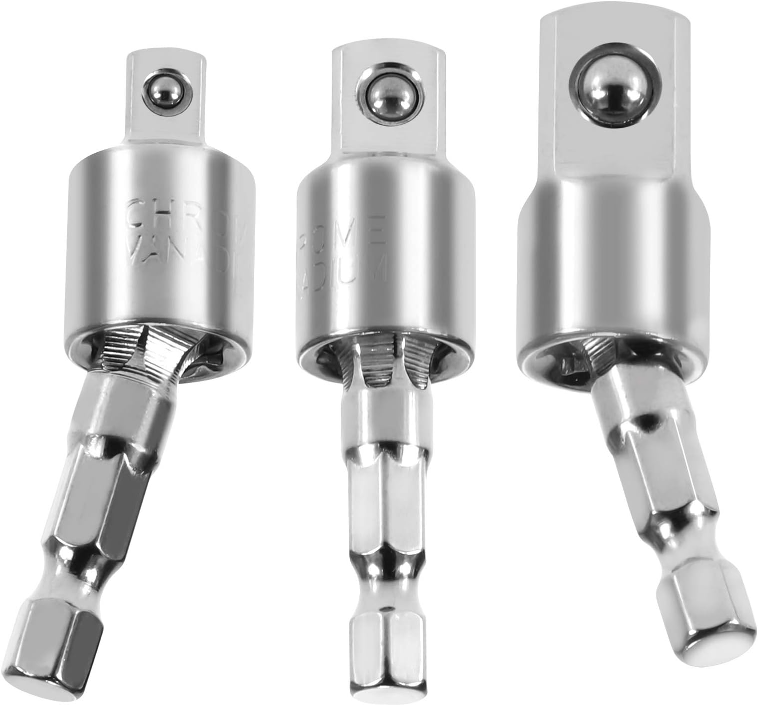 Tools Impact Socket Adapter Set: Christmas Stocking Stuffers for Men Adults Dad, 3-in-1 Impact Drill Bit Extension, 360° Rotatable 1/4 3/8 1/2" Impact Grade Socket Adapter Set