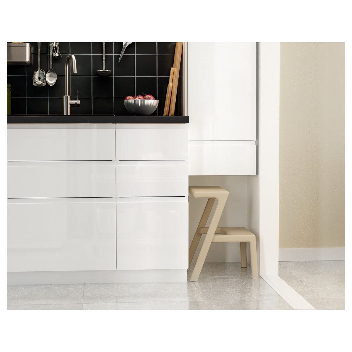 Ikea MÄSTERBY step stool 43x40x50 cm beige : Amazon.co.uk