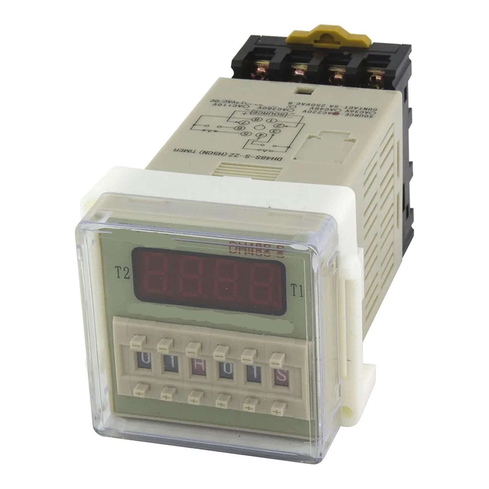 Relé de tiempo DH48S-S-2Z de 12V temporizador cíclico con retardo programable de 8 pines 5
