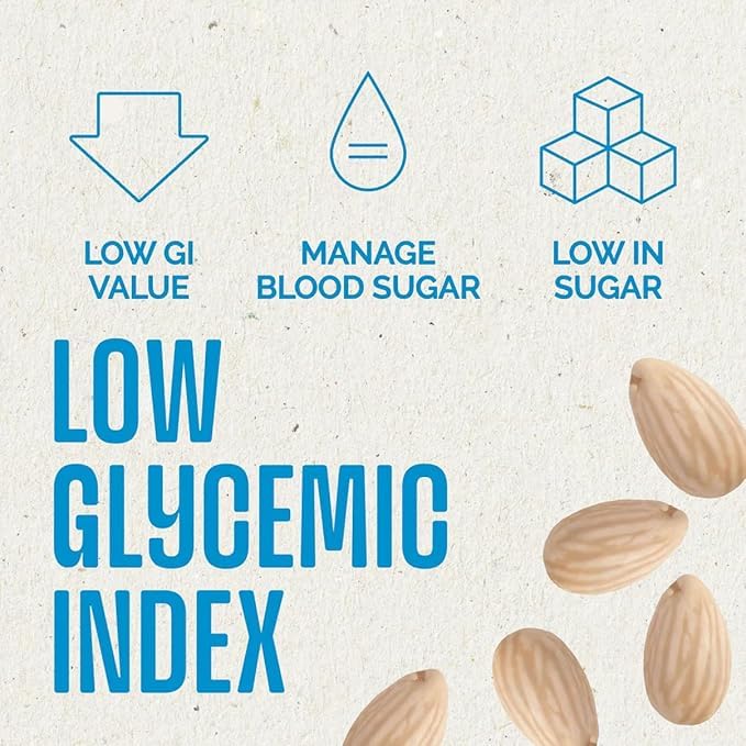 Image of AlmondRx | Heart Healthy Skinless Lightly Salted California Almond Snack Packs | Fortified with Vitamin D | Plant Protein | Keto | Vegan | No Sugar Added (12 Ounce (Pack of 1), Honey Cinnamon)