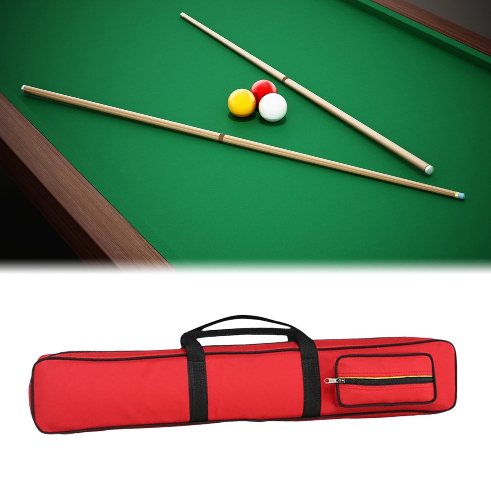 F Fityle Étui pour Queue de Billard à 8 Trous, Sac de Rangement pour Tige de Billard, poignée Portable, Sac de Transport pour Queue de Billard, Organisateur de