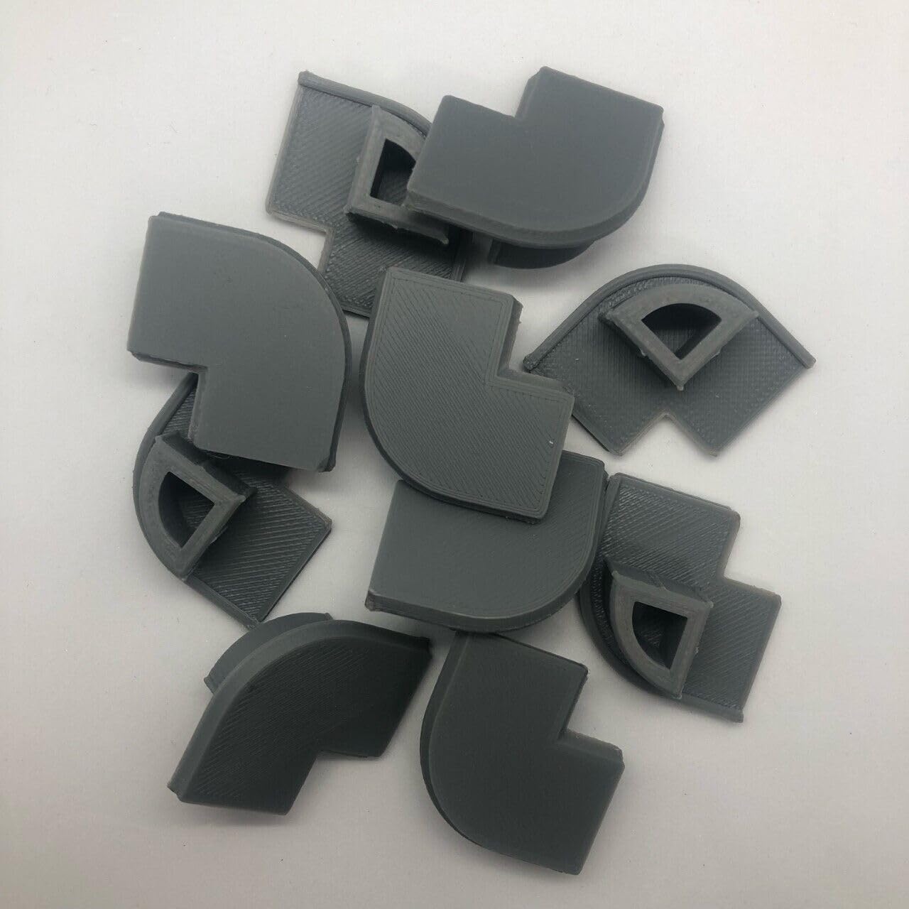 Campervan Motorhome Van Corner Trim Profile 15mm Plastic End Caps MULTI PACKS/COLOURS (5, Grey)