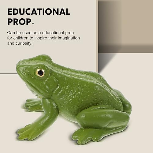 Miniatura 3 de NUOBESTY Figura de rana en miniatura, estatua de rana de plástico, figuras de juguete, adorno de jardín de hadas para bonsái, decoración de paisaje,
