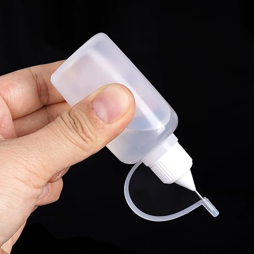 Miniatura 6 de bantoye 10pcs punta de aguja aplicador de pegamento Botella Bricolaje Quilling Herramienta punta de precisión pegamento plástico líquido Dropper