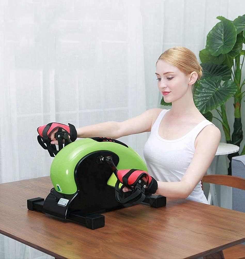 Mini cyclette portatili Braccio Ginocchio Gamba Pedale Ginnico Attrezzatura for il fitness Dispositivo elettrico multifunzionale for l'allenamento della riabilitazione degli anziani
