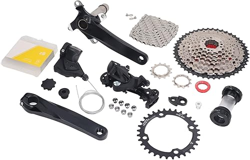 Miniatura 1 de Conjunto de 9 velocidades, kit de carcasa de cambio múltiple ancho de 11 a 40T para palanca de cambios, palanca de cambios, juego de cadena de