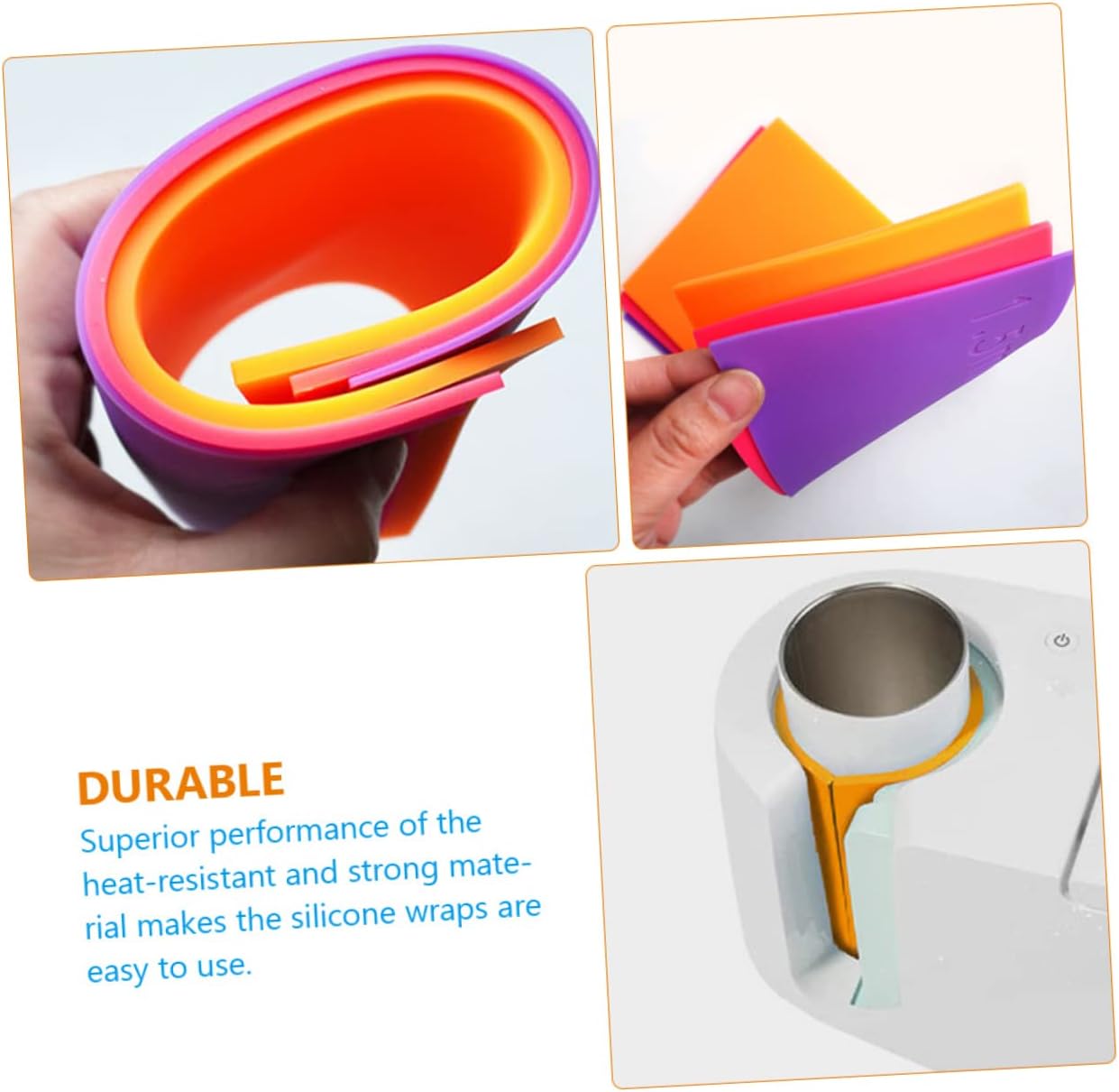 Uonlytech 3pcs Professional Mug Press Sleeves for Sublimation Tumbler Printing Covers for High-Temperature Applications Convenient and Portable Design