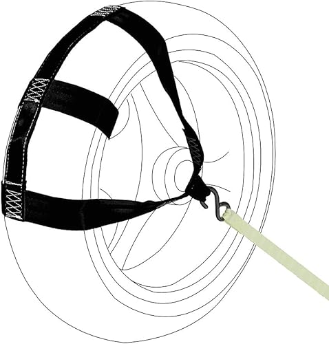 MOTO4U Correa universal de amarre de rueda trasera de motocicleta en negro